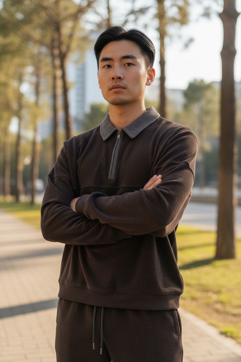 Corduroy Style Premium Quality C Brown Gray Contrast - Image 2