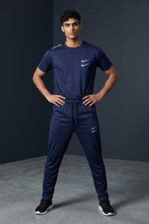 Men’s Nik half Sleeve T-Shirt & Trouser for Summer in Blue color