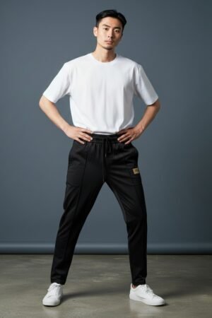 Men's Premium Crease Trouser Import Quality in Black color