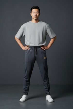 Men’s Premium Crease Trouser Import Quality in Light Grey color