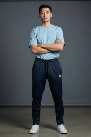Men’s Premium Crease Trouser Import Quality in Navy Blue color